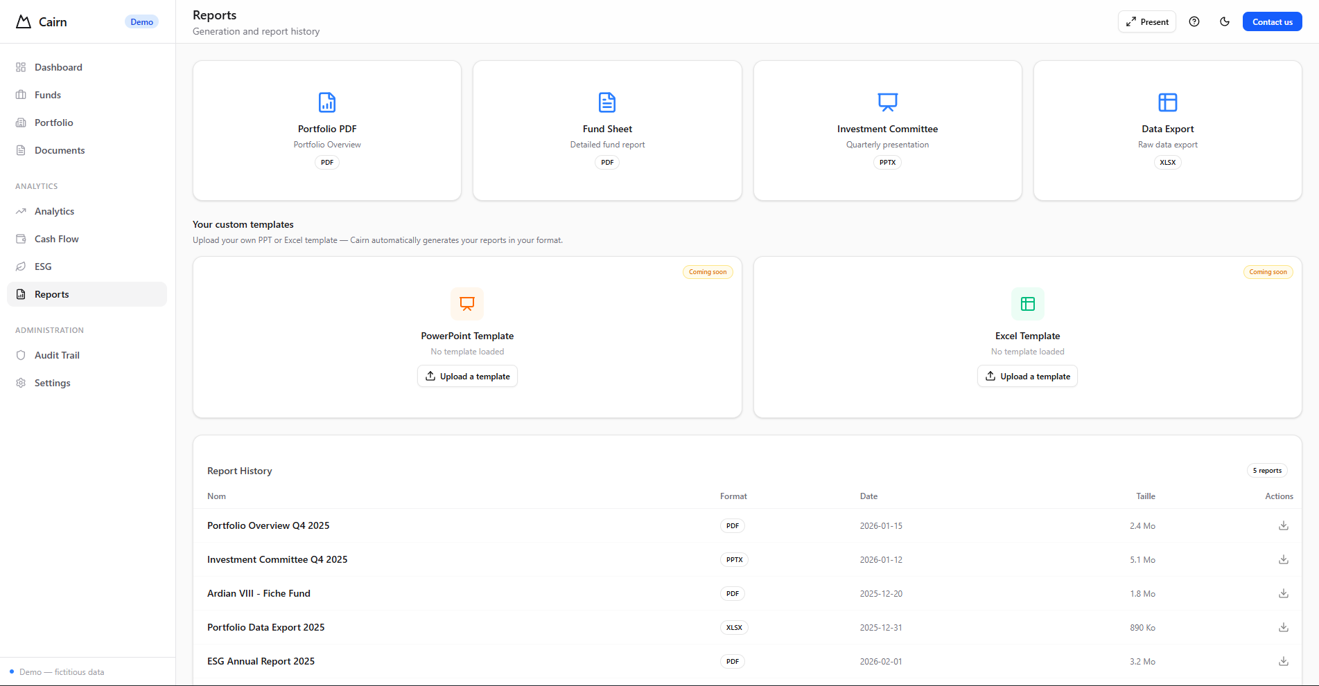 Reports ready for the committee.